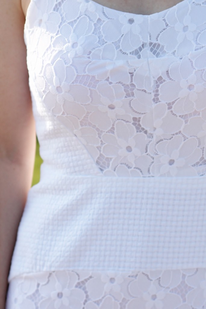 white lace dress