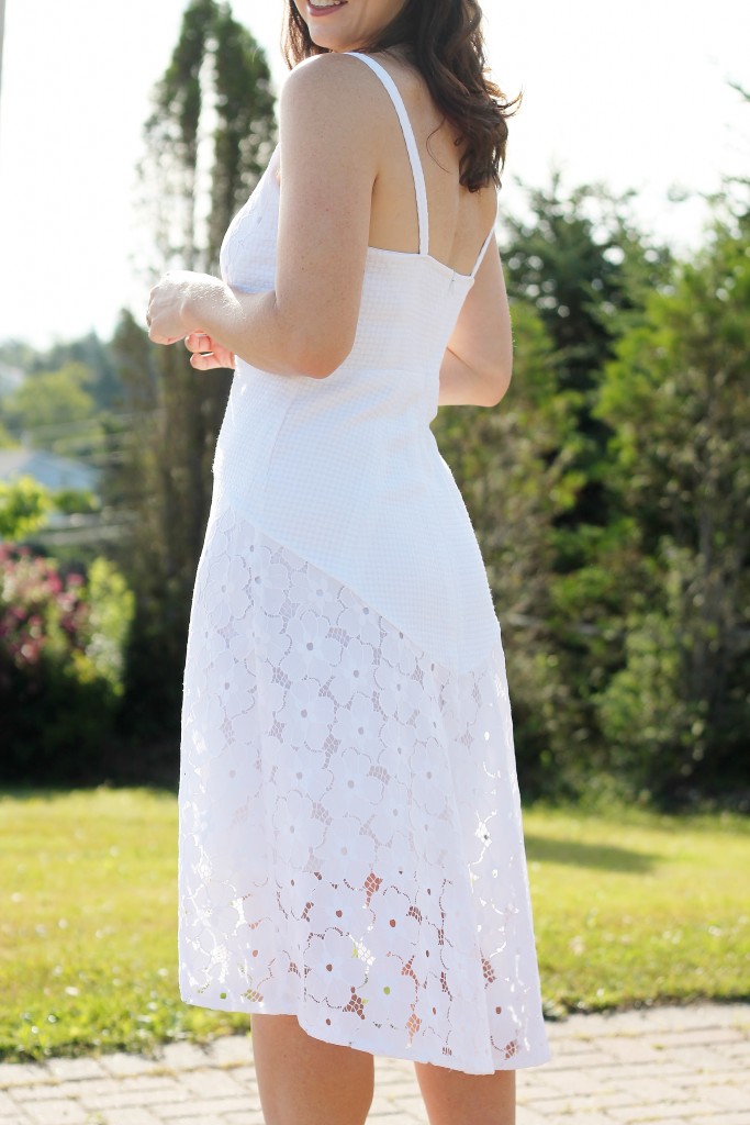 white lace dress