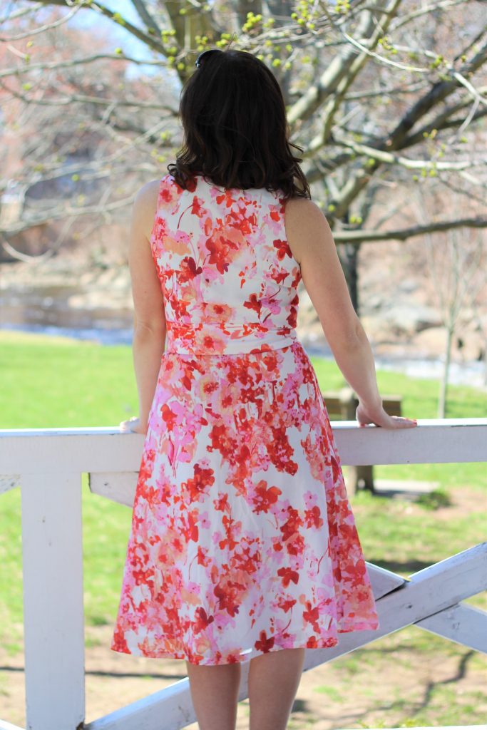 floral silk cotton dress