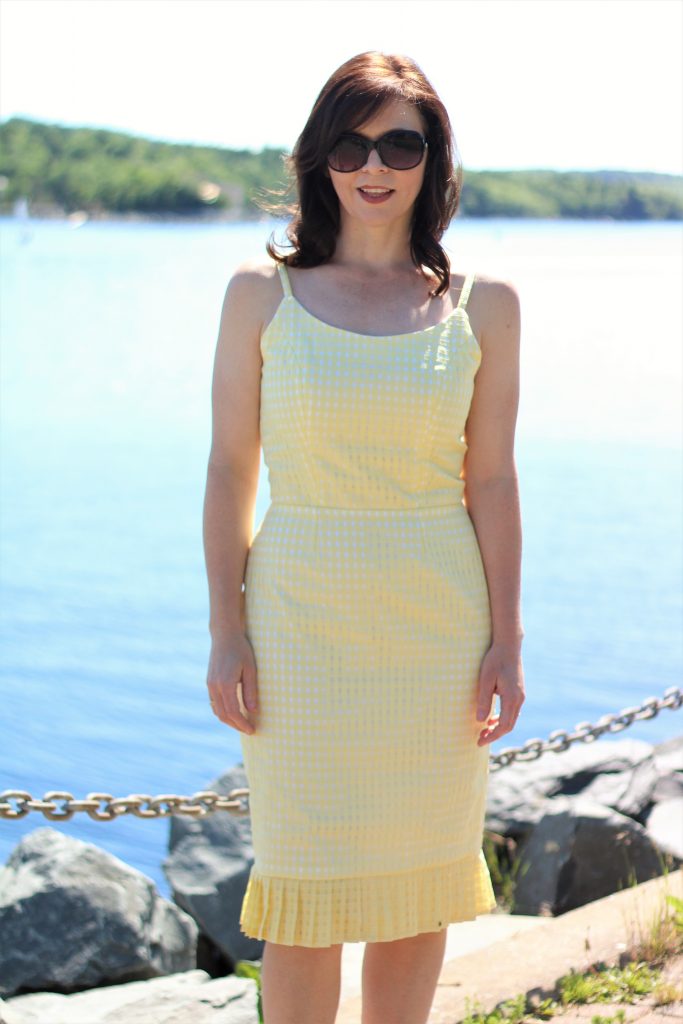 yellow gingham dress