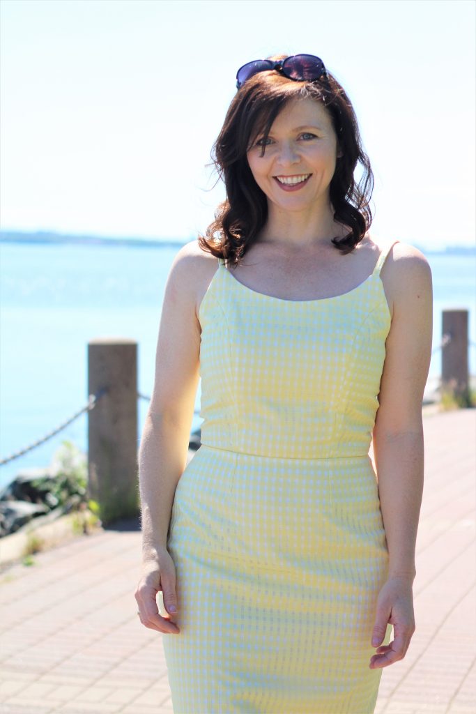 yellow gingham dress