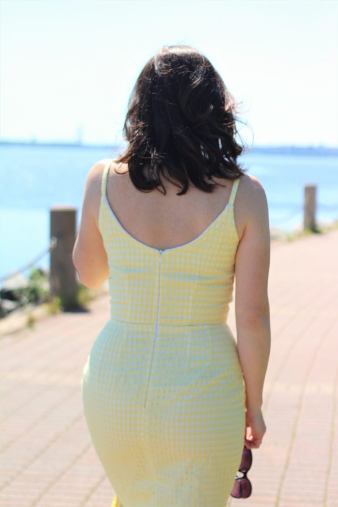 yellow gingham dress